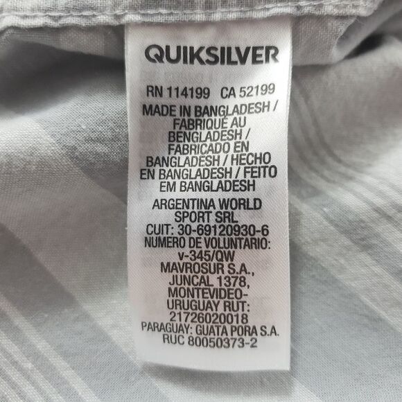 Quiksilver Shirt Size Small Regular Fit Button Up - Picture 5 of 5